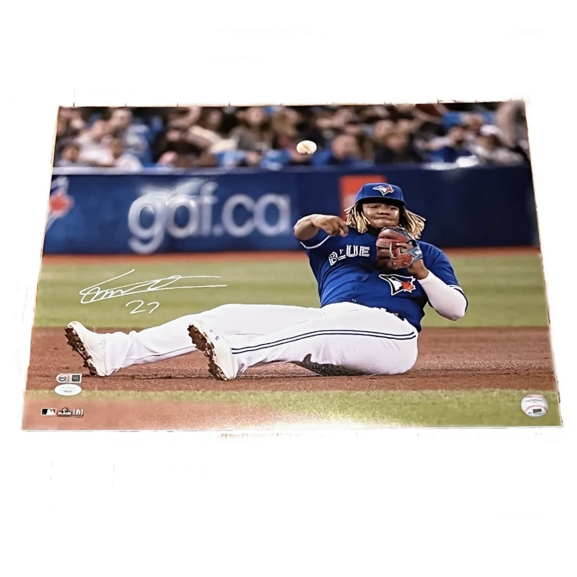 Vladimir Guerrero Jr. Autographed Picture JSA COA 16 x 20 Blue Jays HR
