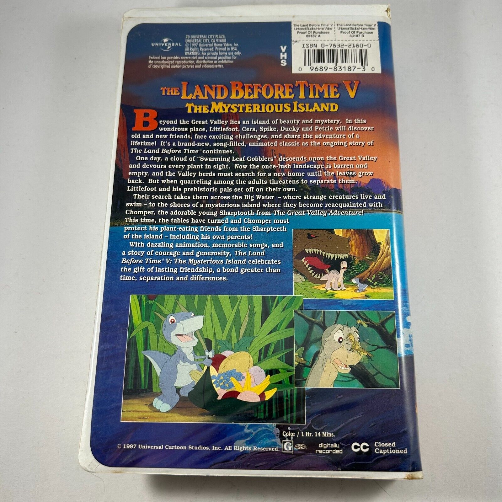 Land Before Time V VHS Clamshell The Mysterious Island Dinosaurs