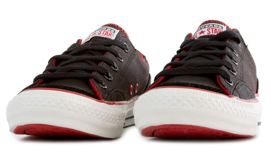 NEW CONVERSE CT LS OX Black Varsity Red M8 W10