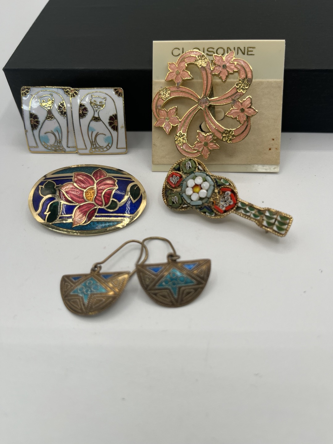 Cloisonné Brooches Enamel on Sterling Silver - Your Choice