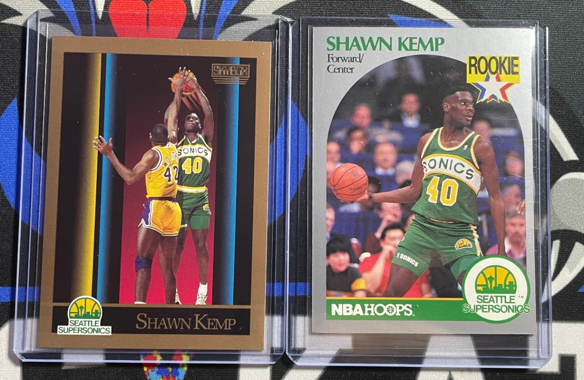 1990 Shawn Kemp (2) Rookie Card Lot