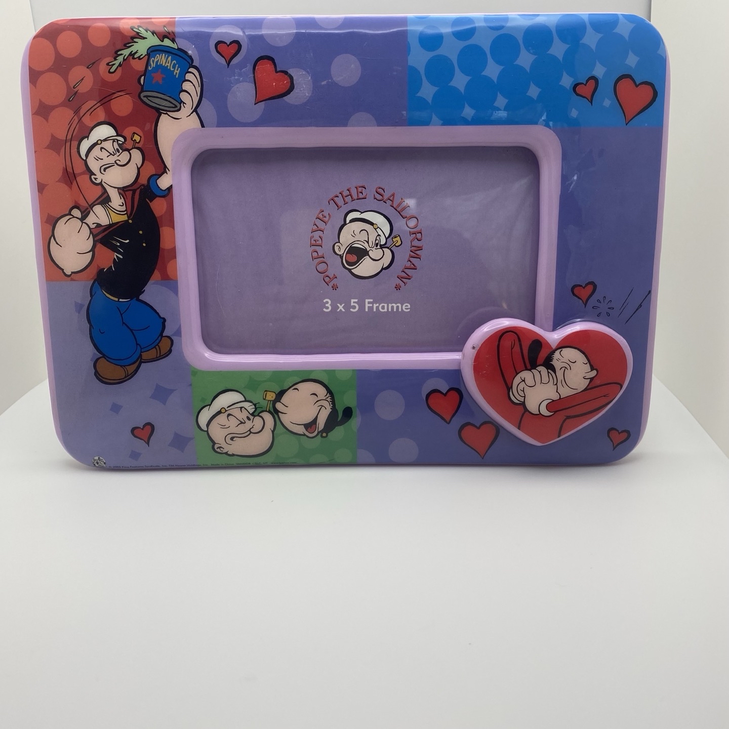 vintage-popeye-and-olive-oyl-3x5-picture-frame-8-3-4-x6-25-like-new-2003