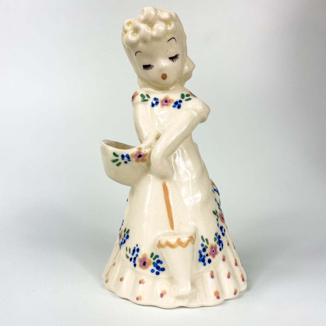 De Lee Art Pottery Girl Vase Planter