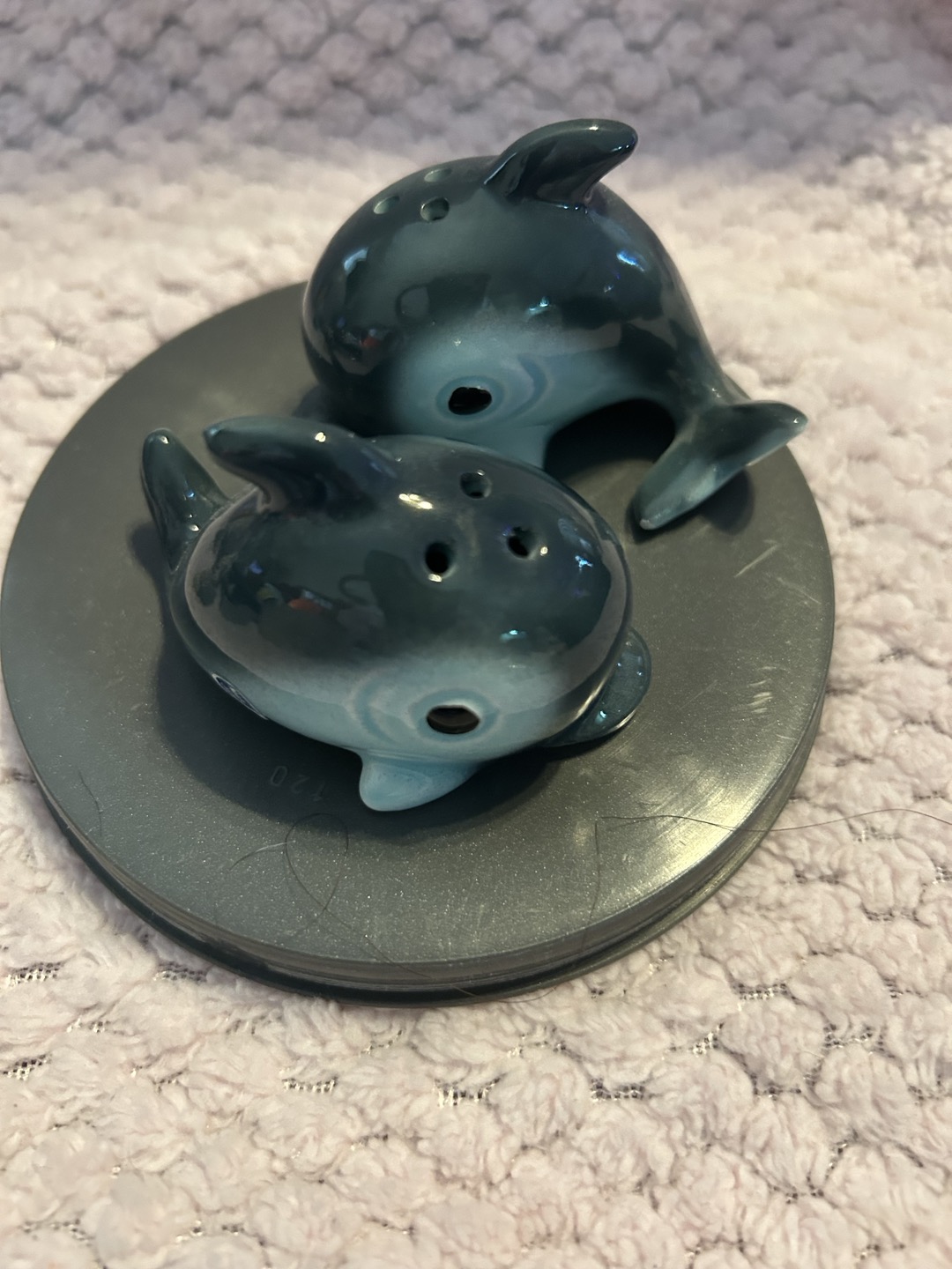 Vintage Japan Whale Salt & Pepper Shakers