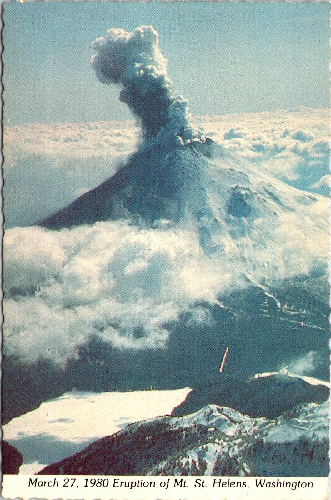 Postcard Mt St Helens Eruption Portland Washington Cascade Range ...