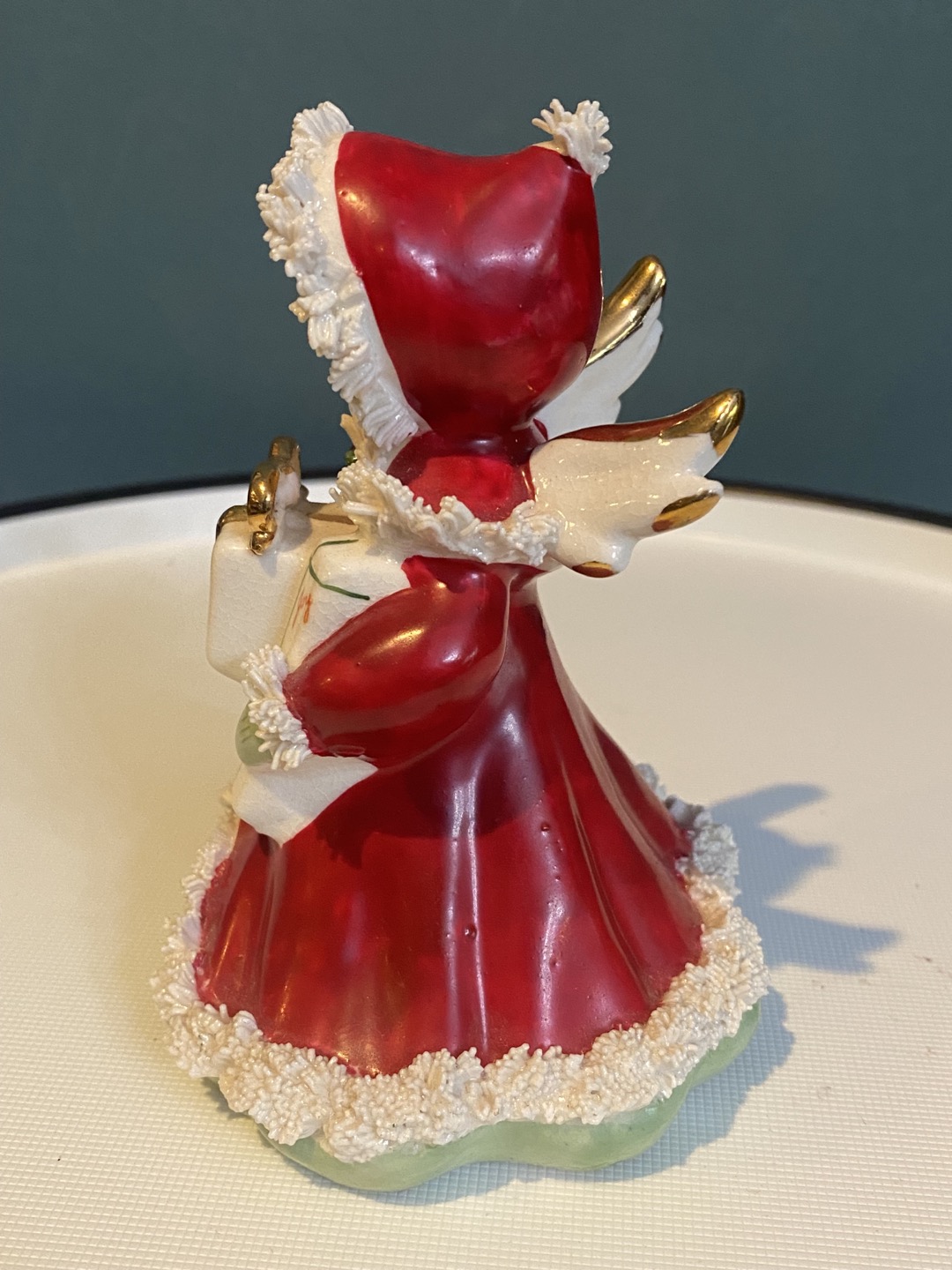 Napco Christmas Xmas Angel with Gifts Figurine S116A UNUSUAL