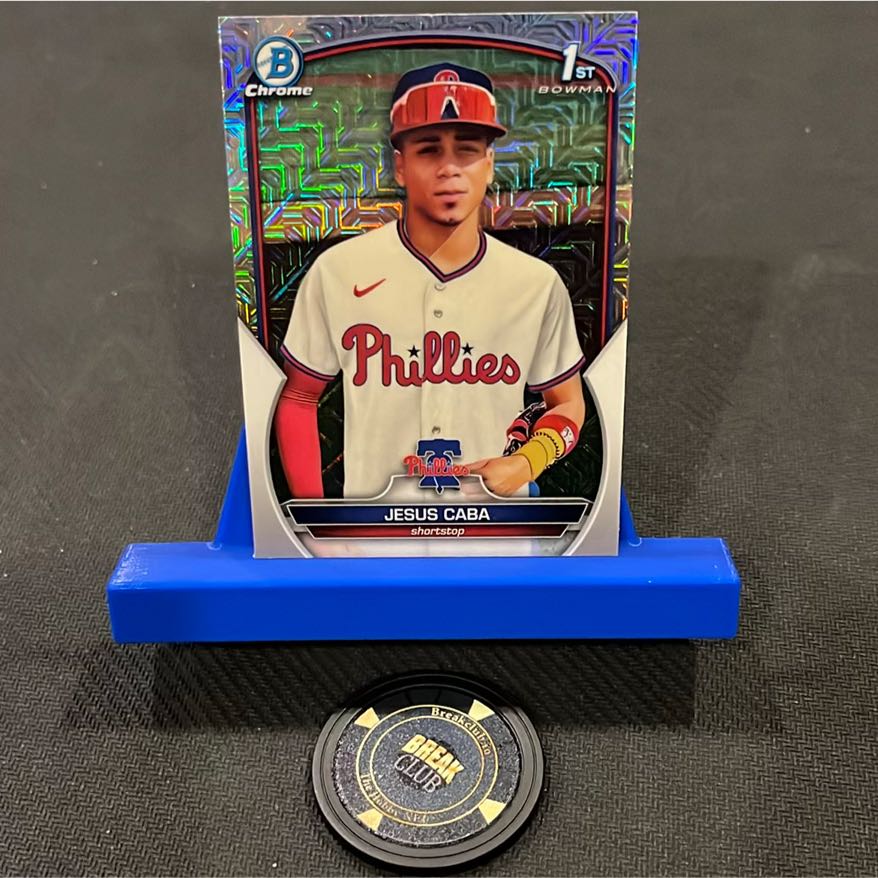 Jesus Caba Mojo Refractor Bowman Chrome 2023 Philadelphia Phillies