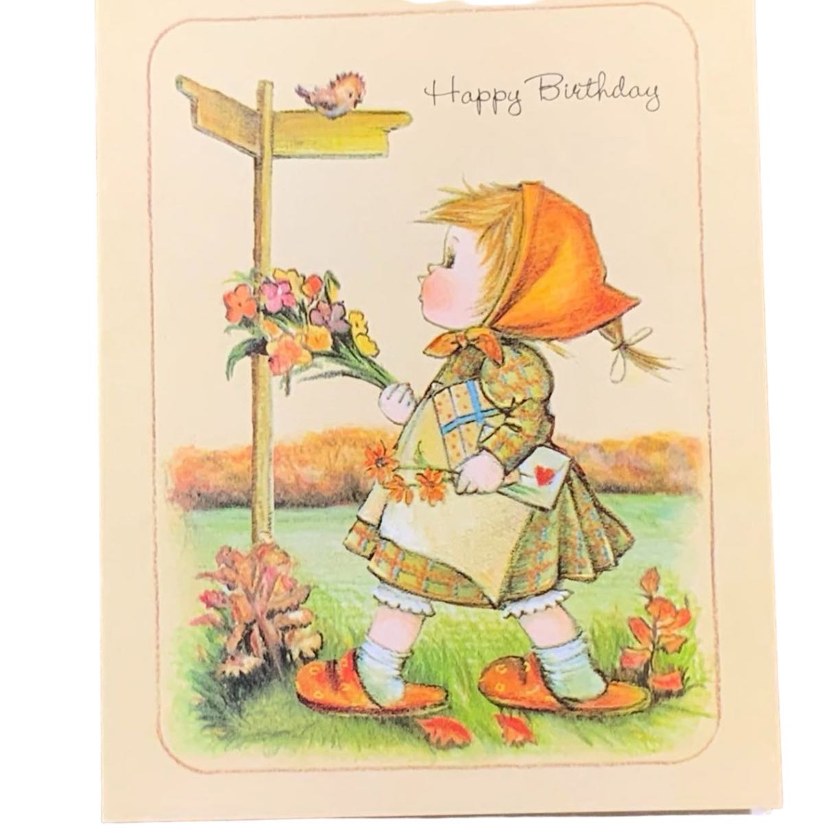 Vintage Happy Birthday Greeting Card