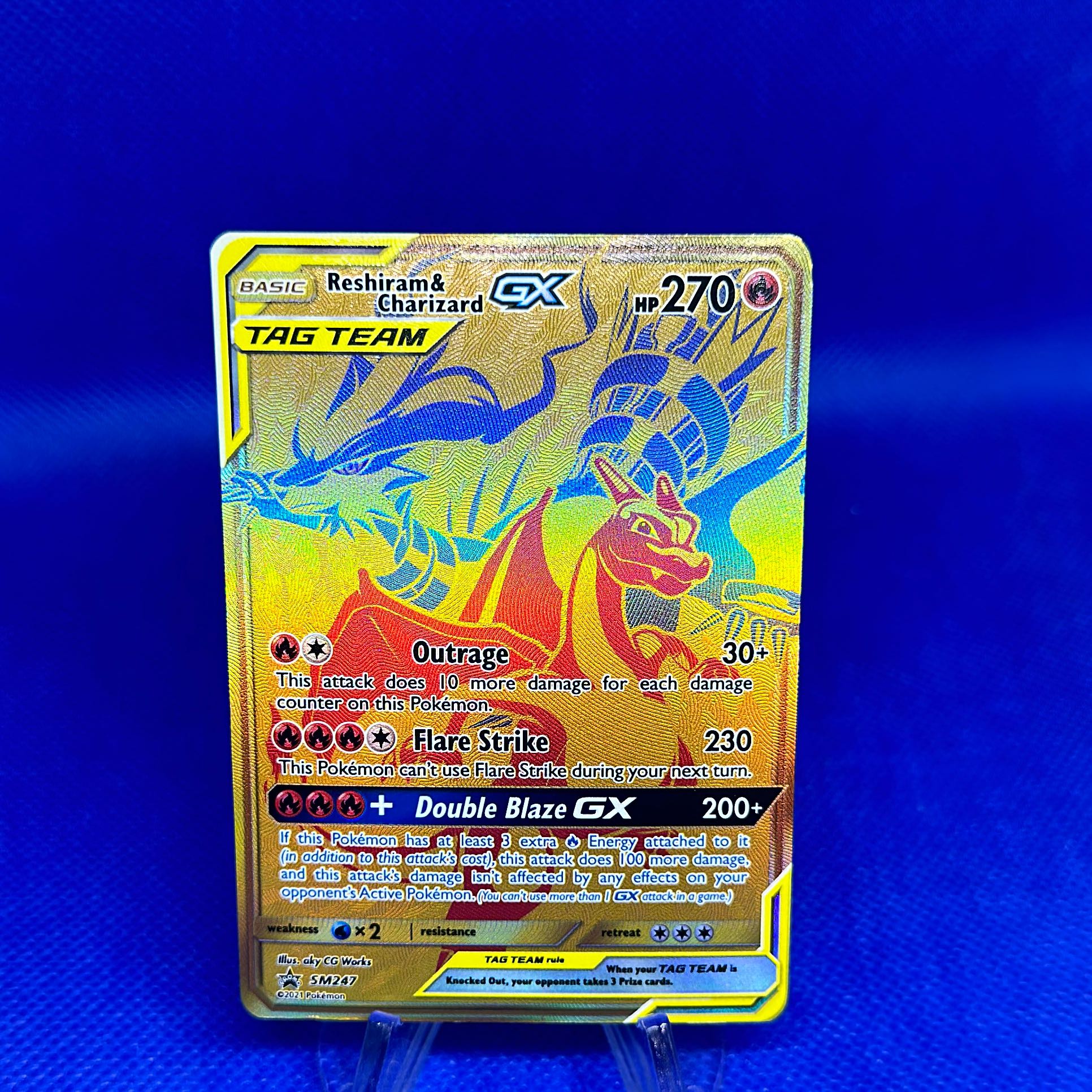 Reshiram &amp; Charizard GX TAG TEAM Holo Foil