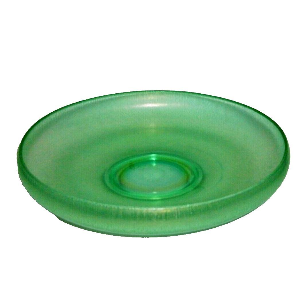 Antique Fenton Florentine Green Stretch Glass Uranium Low Lg Bowl Ca antique-fenton-florentine-green-stretch-glass-uranium-low-lg-bowl-ca