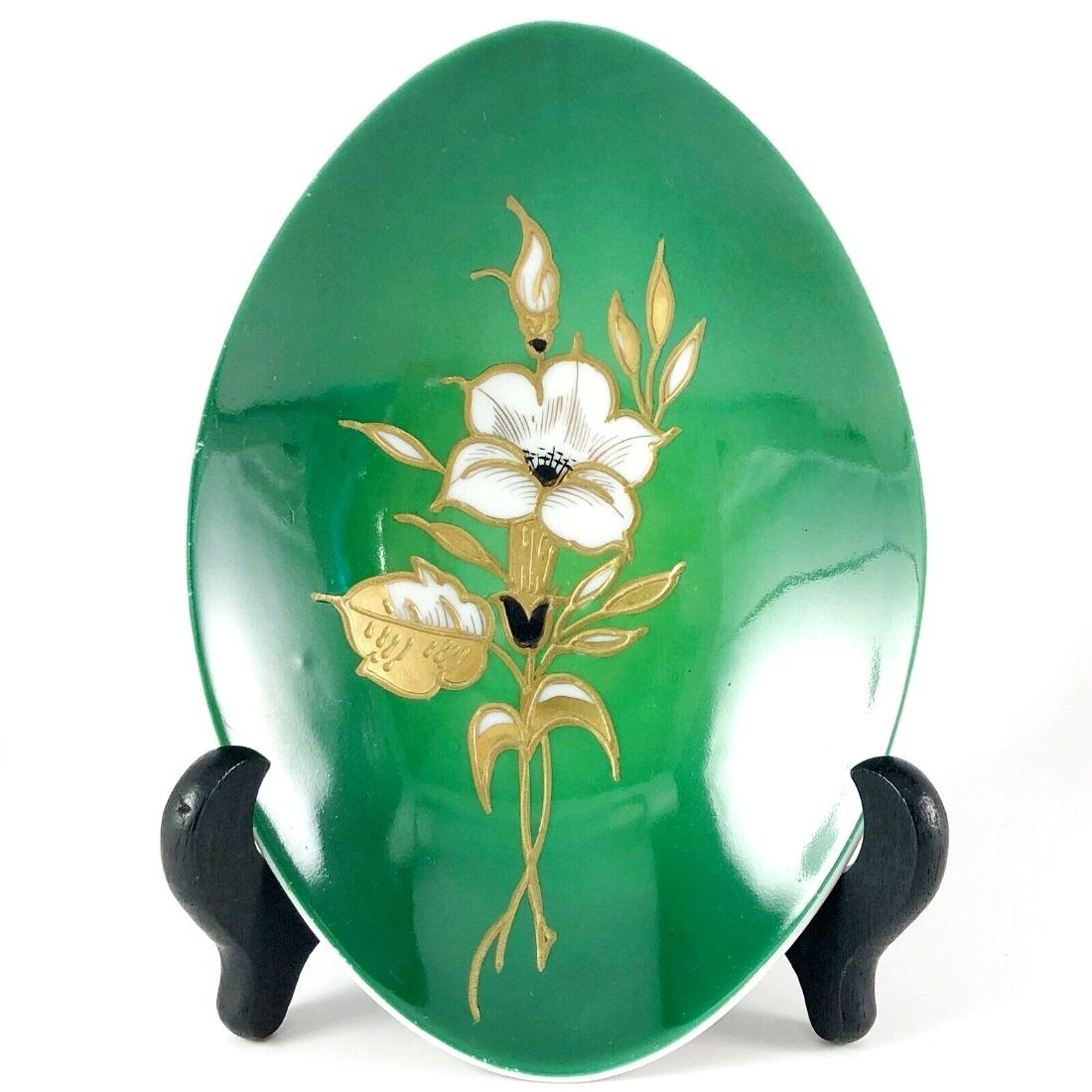 wallendorf-1764-green-porcelain-small-bowl-dish-gold-flower-handgemalt