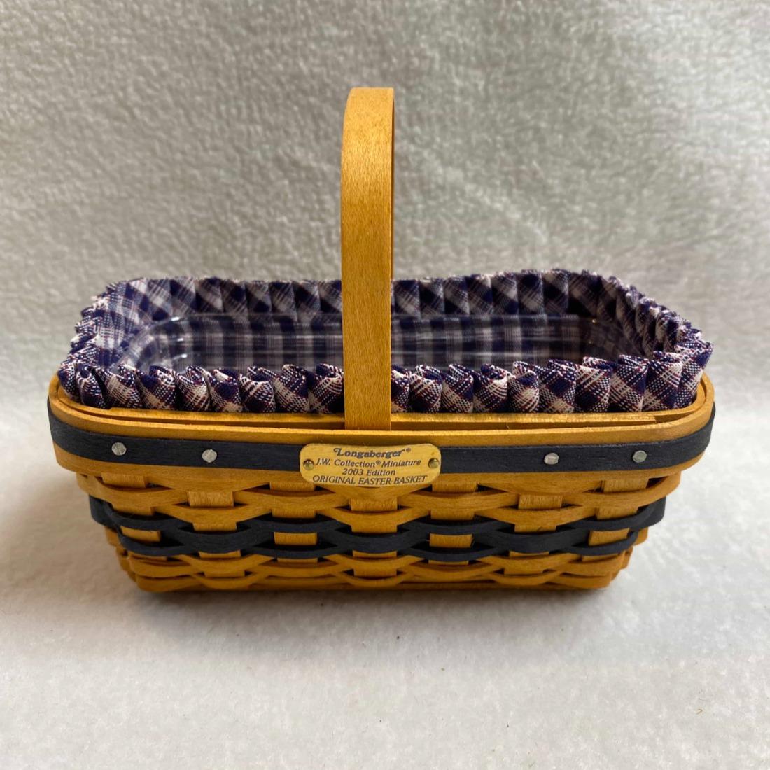 Vintage Longaberger 2003 JW Collection Miniature Original Easter Basket