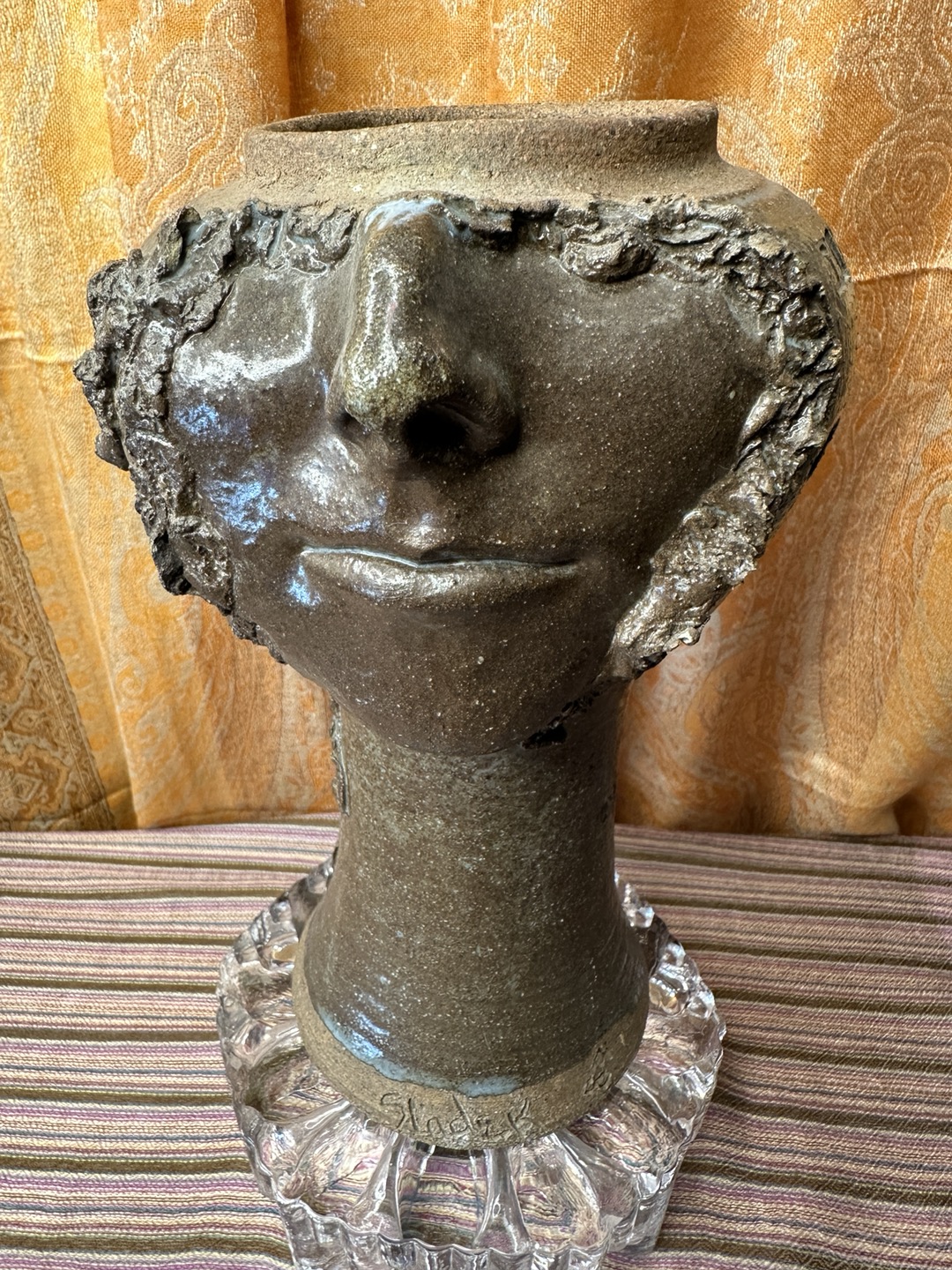 Clay Head Vase