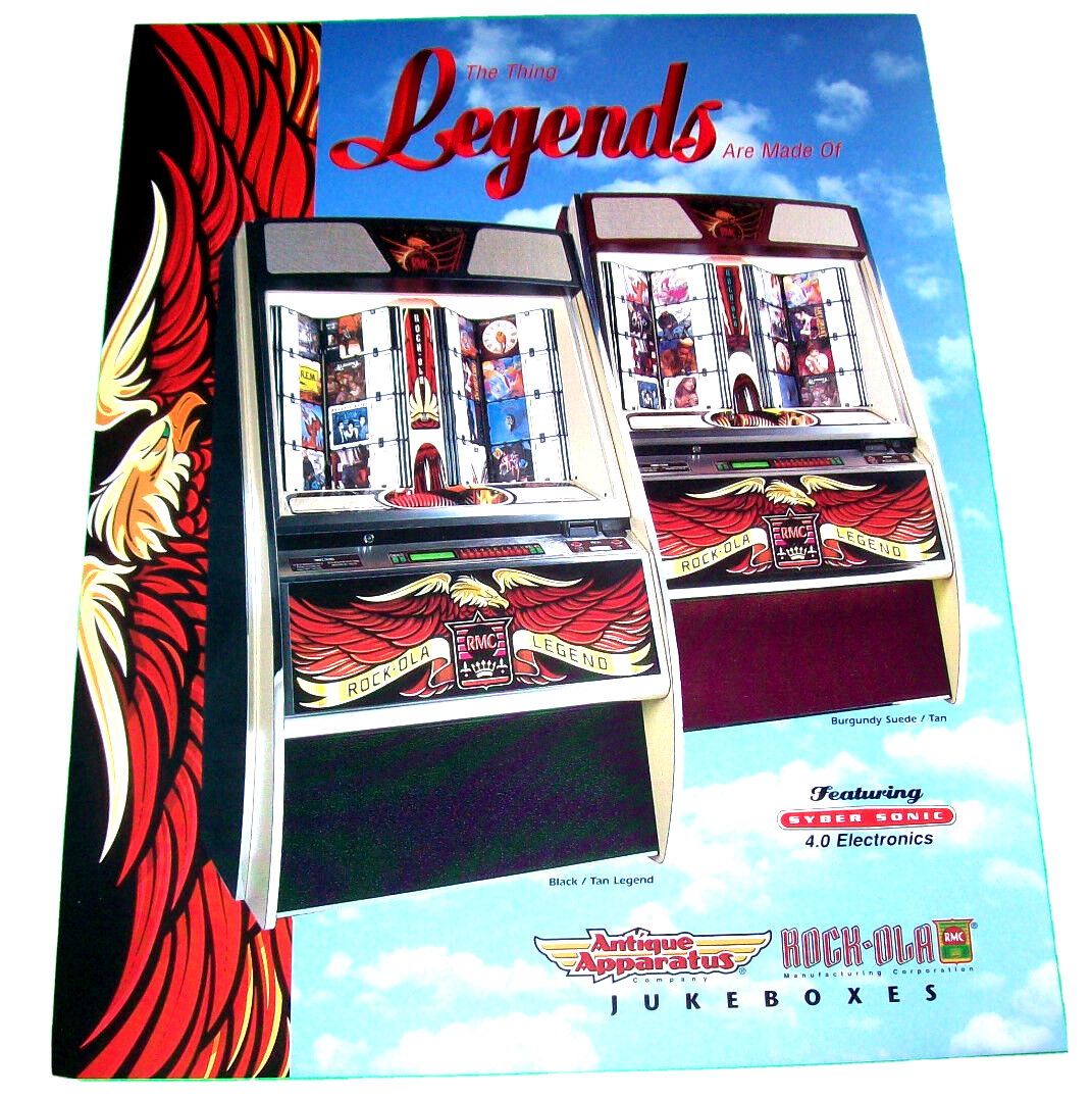 Jukebox Flyer Black Legend Jukebox Flyer Original Vintage 1998 Phonograph Music Art 8 ...