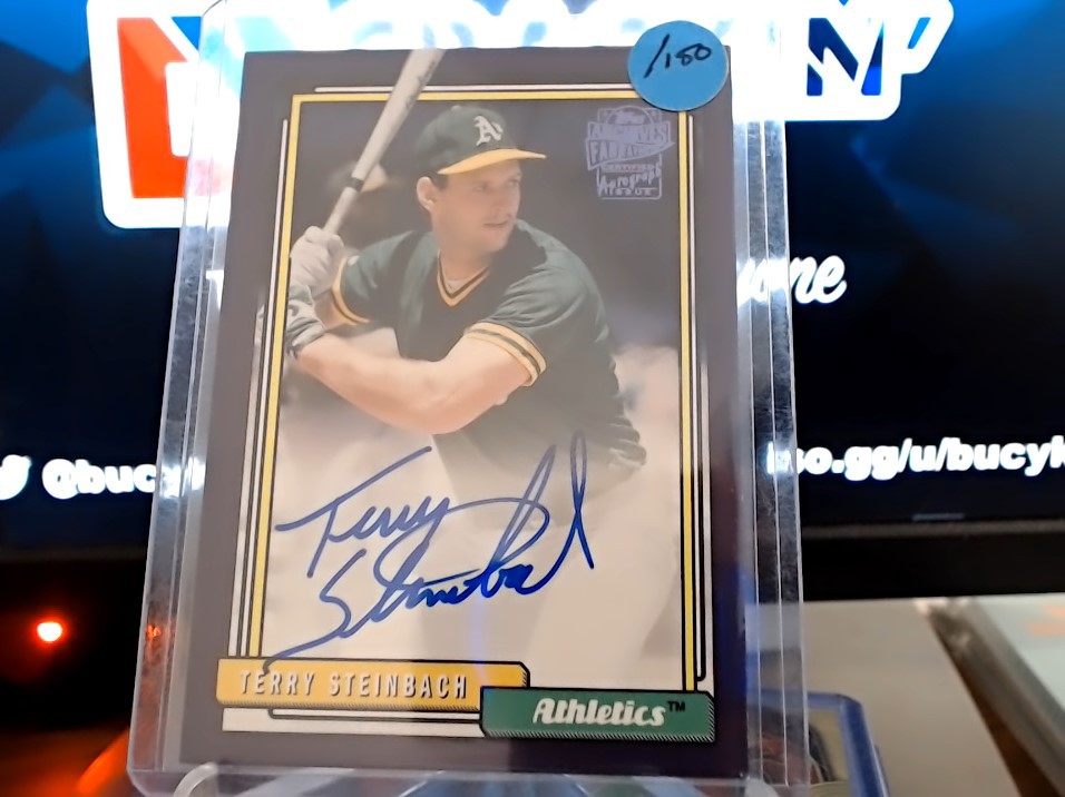 Terry Steinbach Oakland Athletics 2018 Topps Archives Purple Auto /150