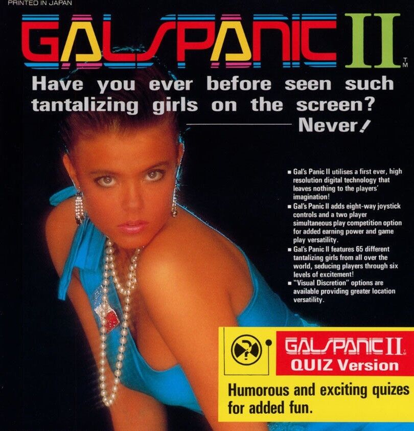 Gals Panic II Original Arcade Flyer Video Game Artwork Sexy Women