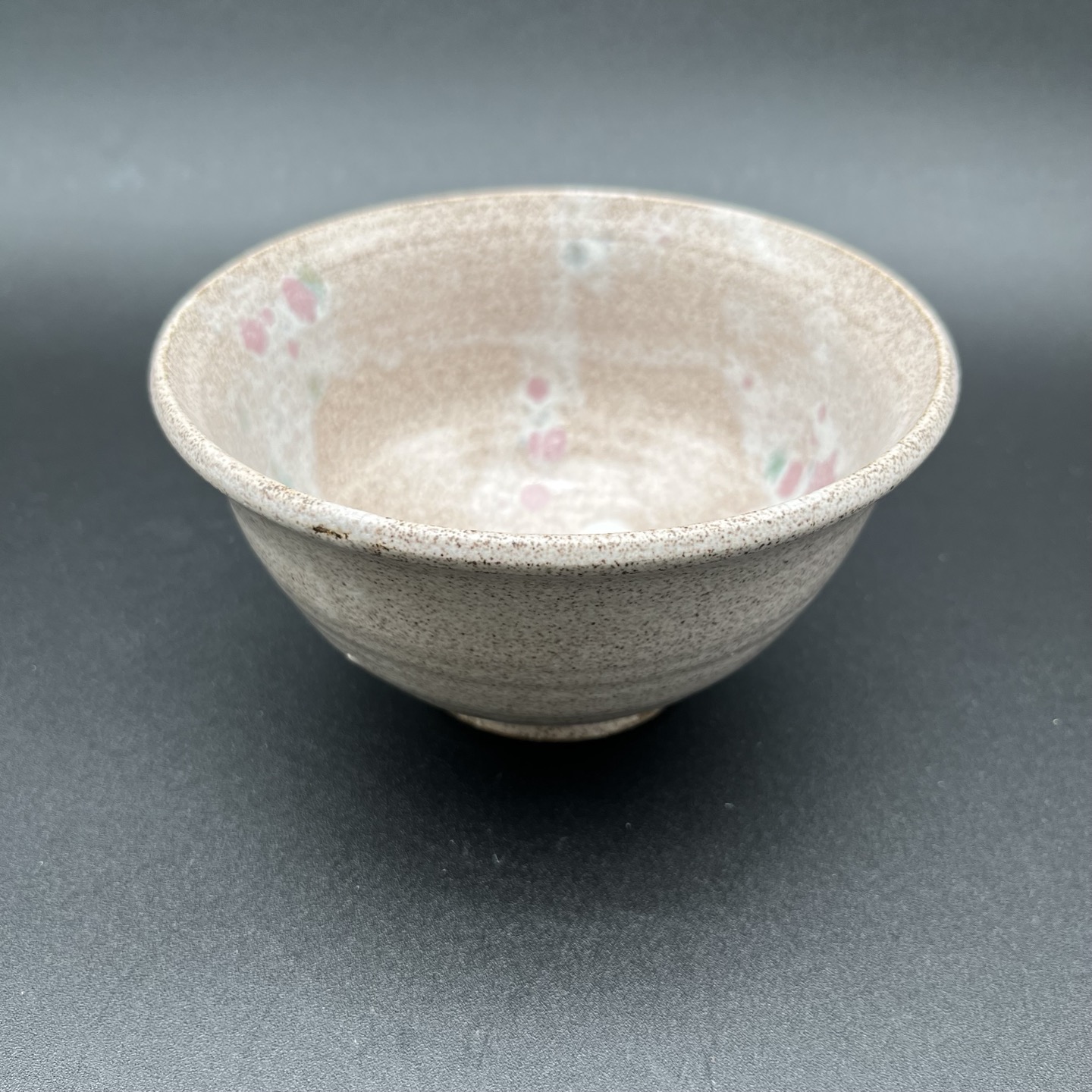 Splatter Pattern Pottery Studio Pottery Splatter Glazed Bowl Tan Blue Pink Green Hand Thrown 6 ...