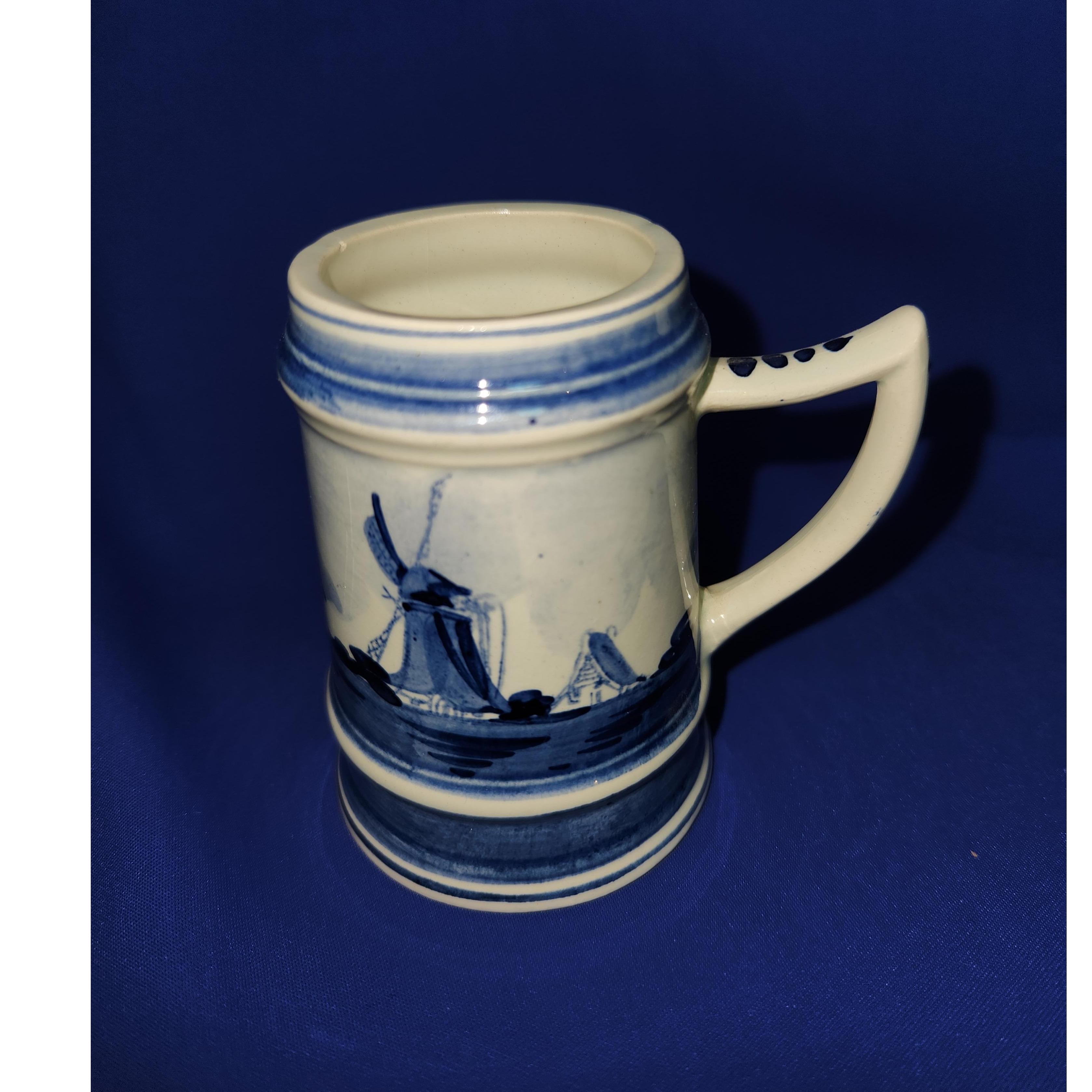 Delft Blauw Ceramic Mini Stein Beer Mug