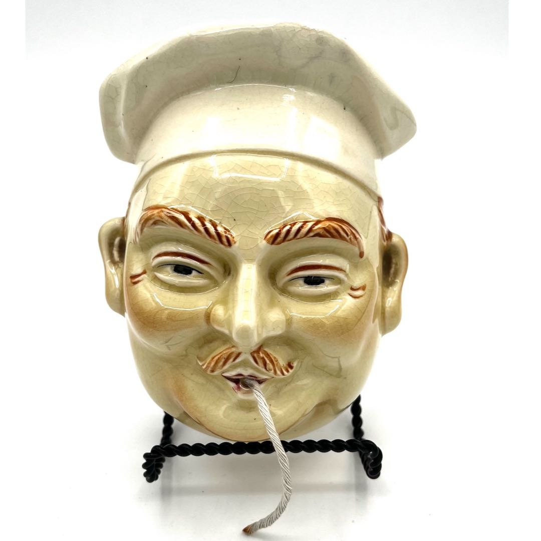 Unique Vintage Chef Wall Mount String Holder Made In Japan