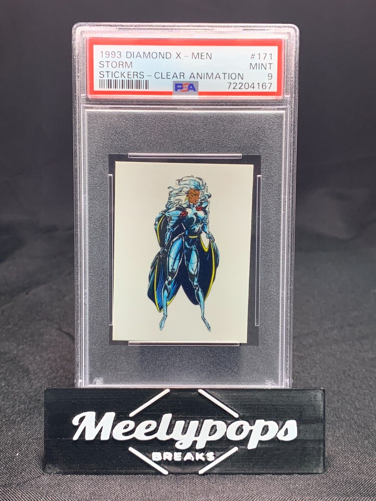Storm 1993 Diamond XMen Stickers Clear Animation 171 PSA 9 Highest POP 2