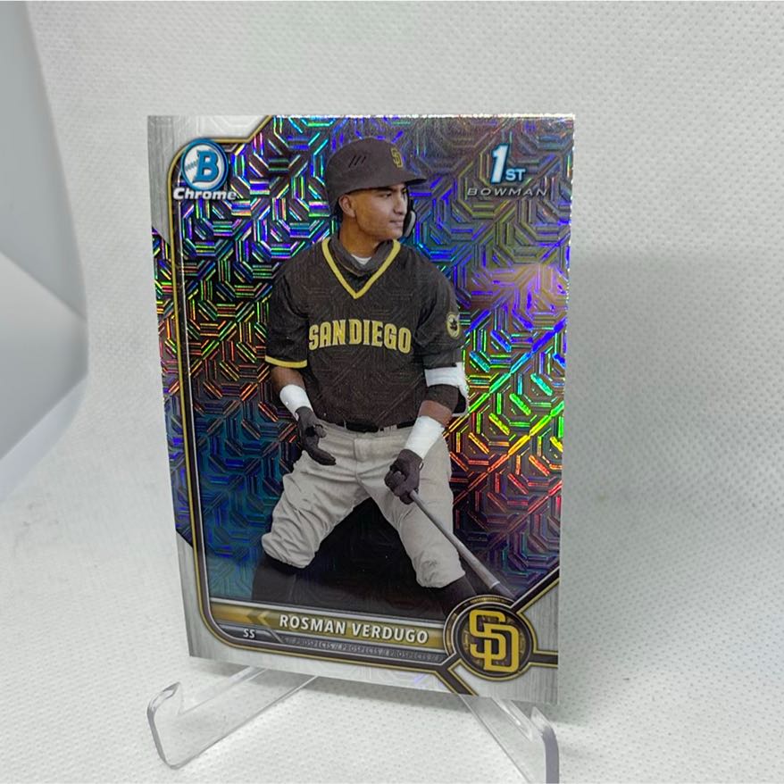 Rosman Verdugo 2022 Bowman Chrome Mojo Refractor 1st Padres