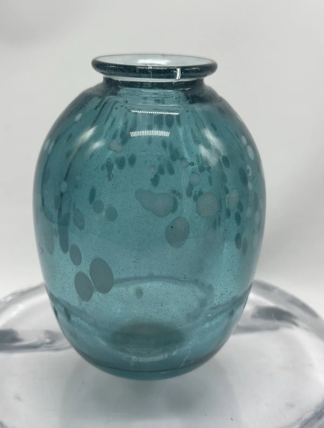 Art Glass Paul Manners 1972 Vase Signed Handblown Paperweight