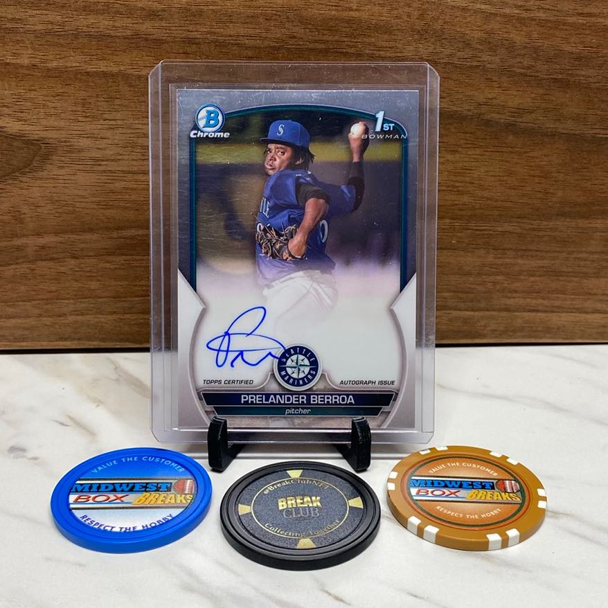 Prelander Berroa Auto 2023 Bowman Seattle Mariners