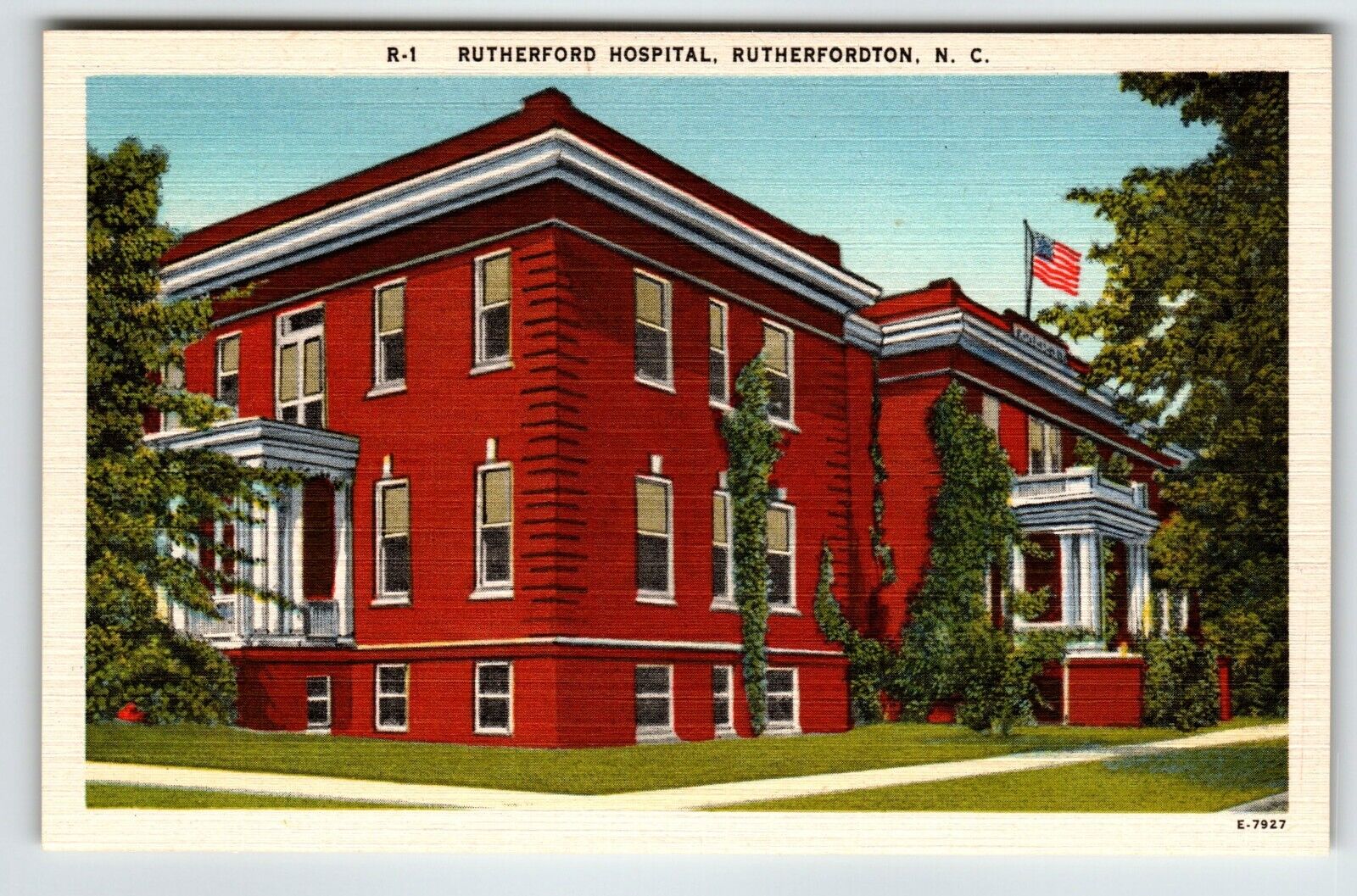 Rutherford Hospital Building Rutherfordton North Carolina Postcard