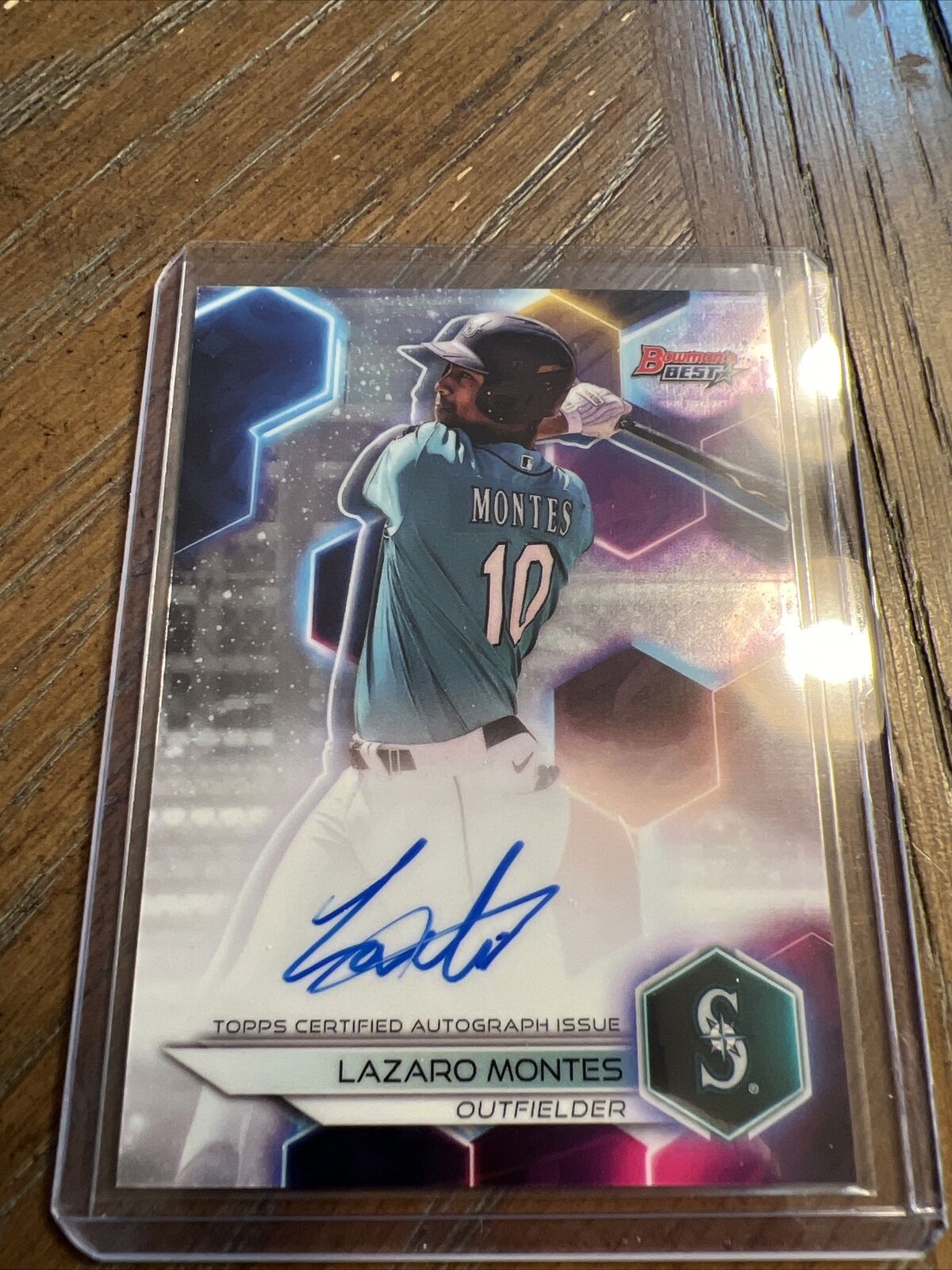 超新星！！Lazaro Montes 直筆サイン　マリナーズ　期待のプロスペクト 2023 Bowman's Best Lazaro Montes Auto Autograph RC Rookie #B23-LM
