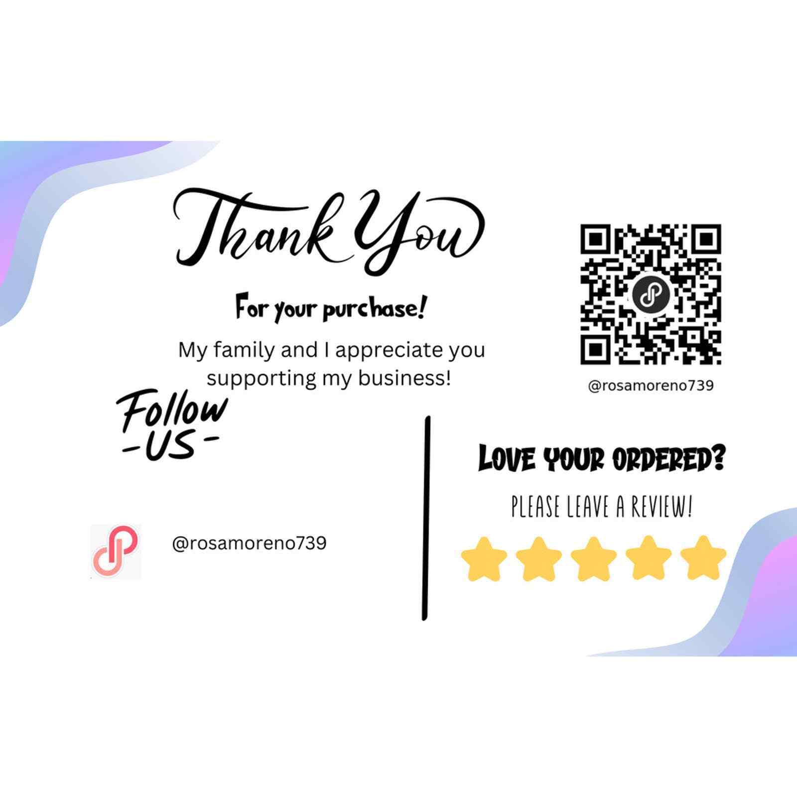 Custom Made Thank You Cards