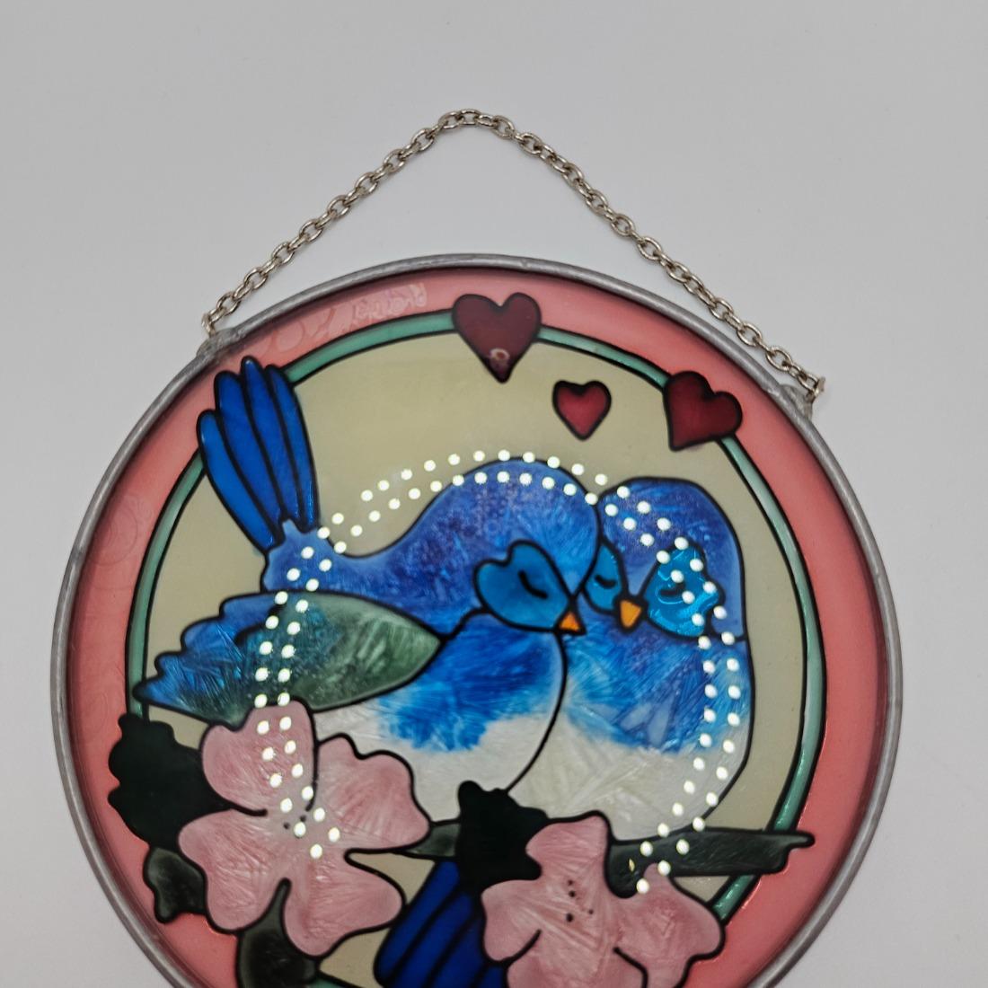 Joan Baker Handpainted Stained Glass Suncatcher Window Hanger Two