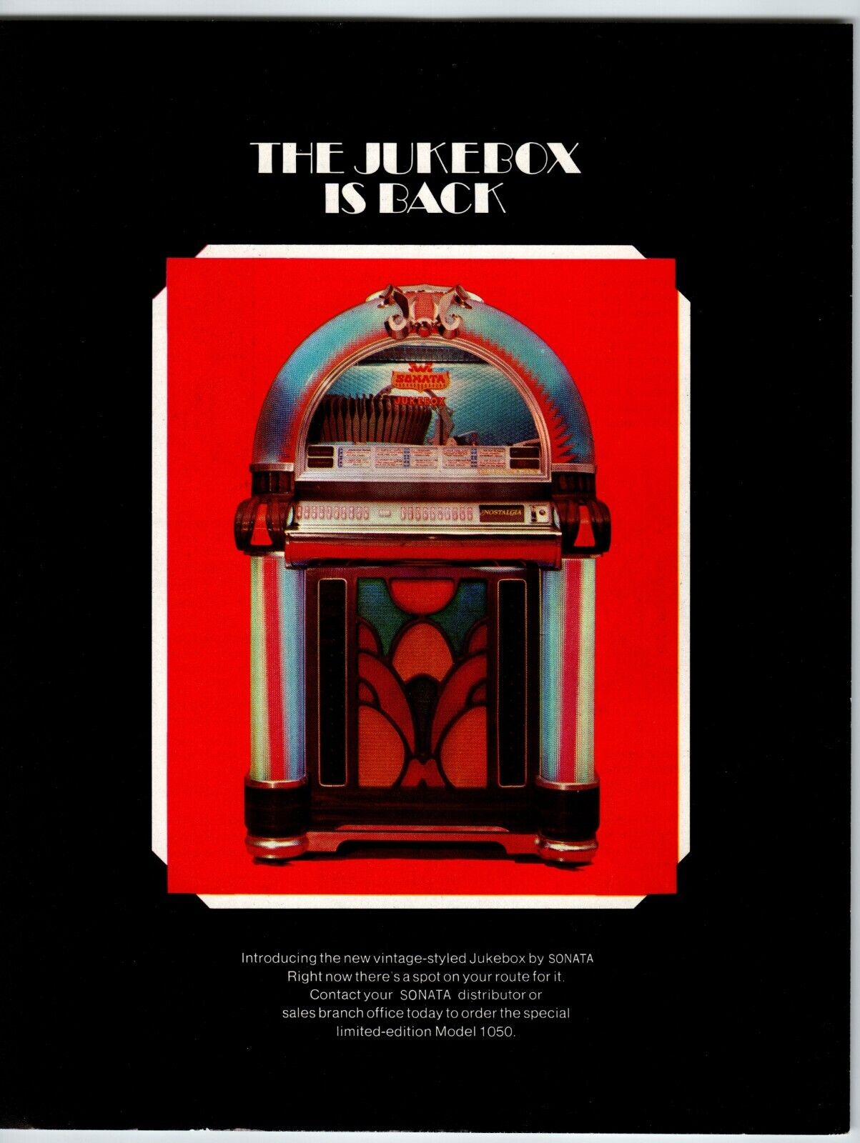 Jukebox Flyer Sonata Model 1050 Jukebox Flyer Original Phonograph Music Artwork 8.5 ...