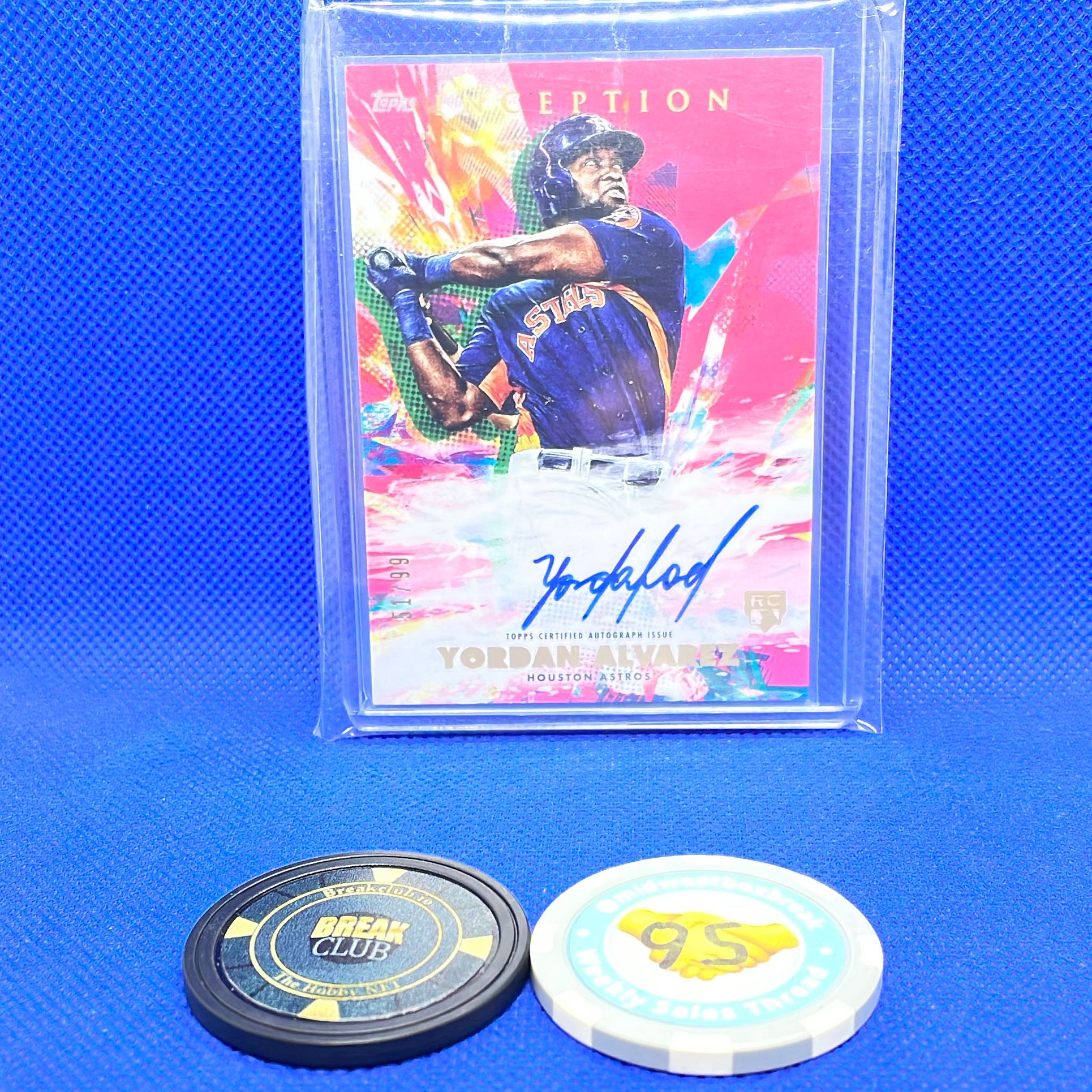 2020 Topps Inception Yordan Alvarez RC Auto /99 RESAYA