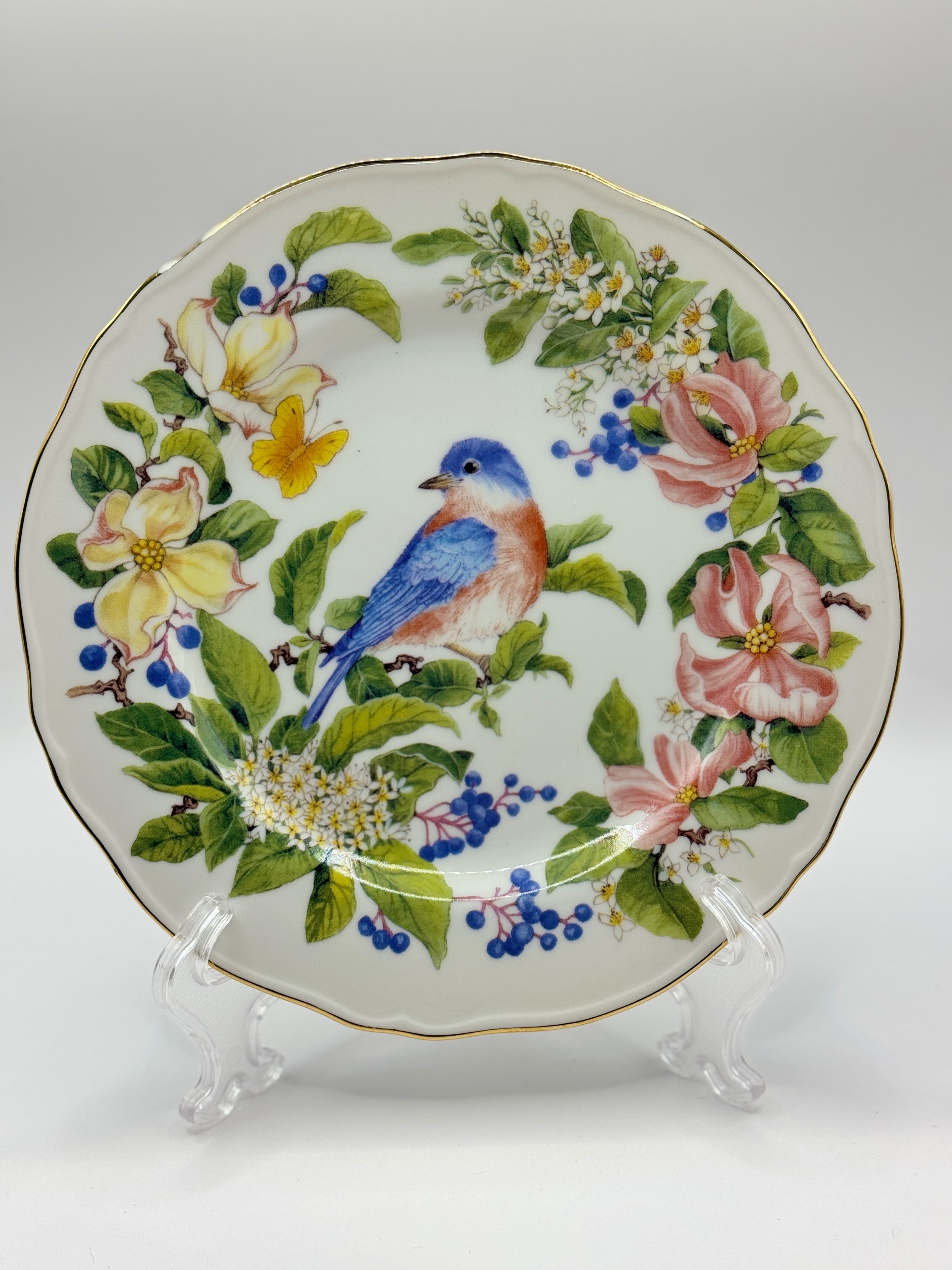 Vintage Songbird Collection Robin Bird Wall Hanging Plate