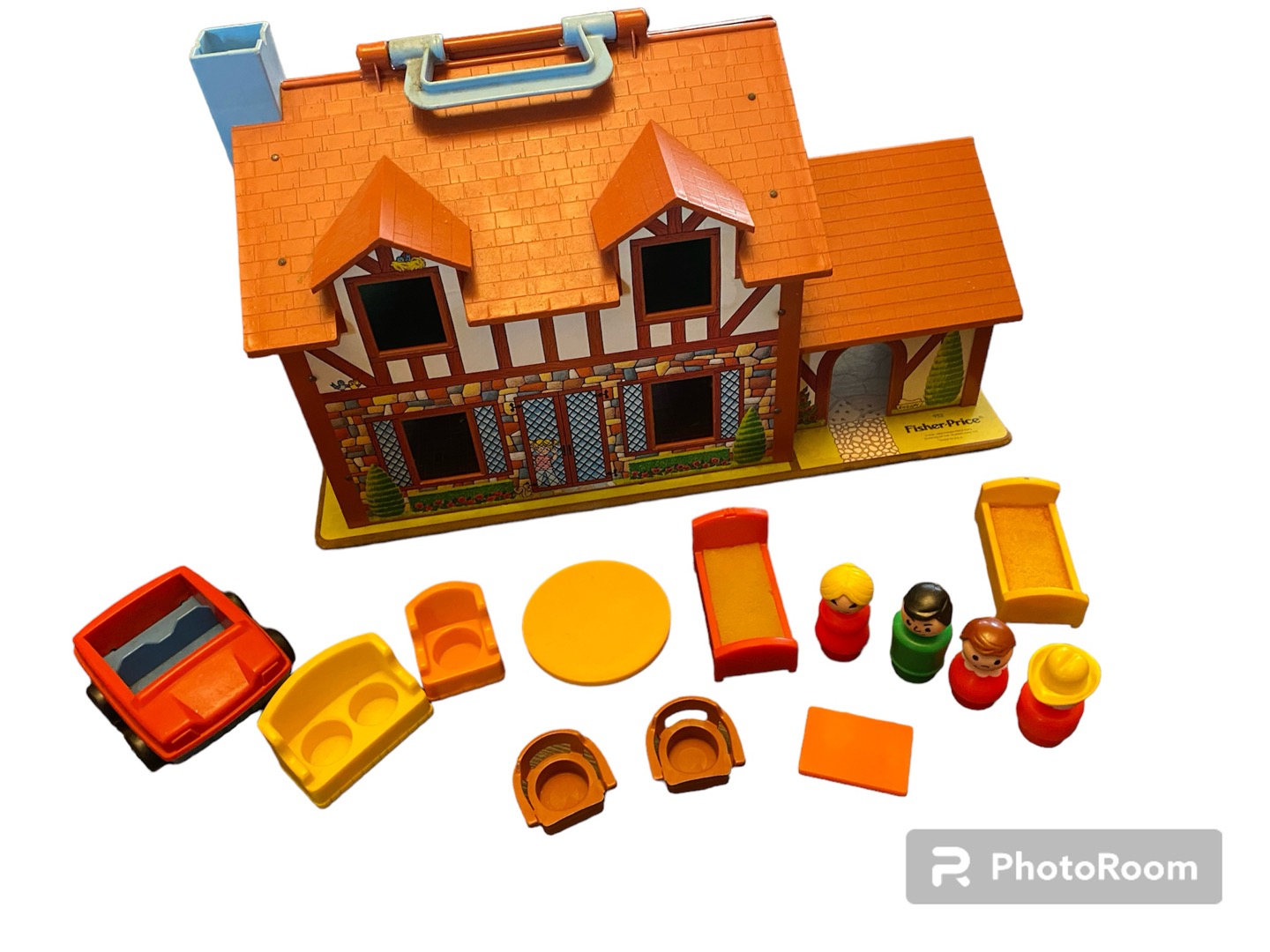 Vintage Fisher Price Doll House & Accessories