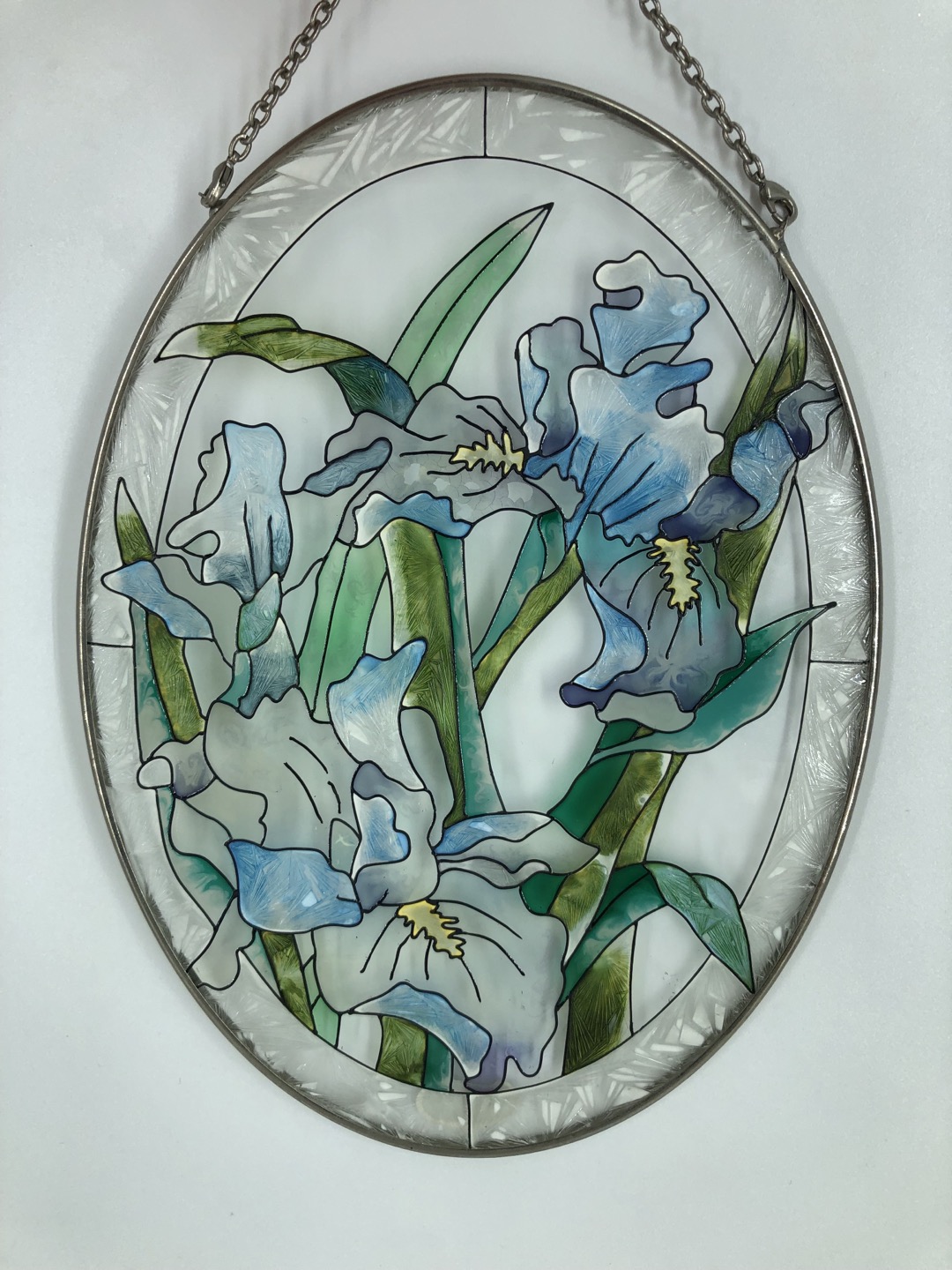 Amia Stained Glass Iris Flowers Sun Catcher