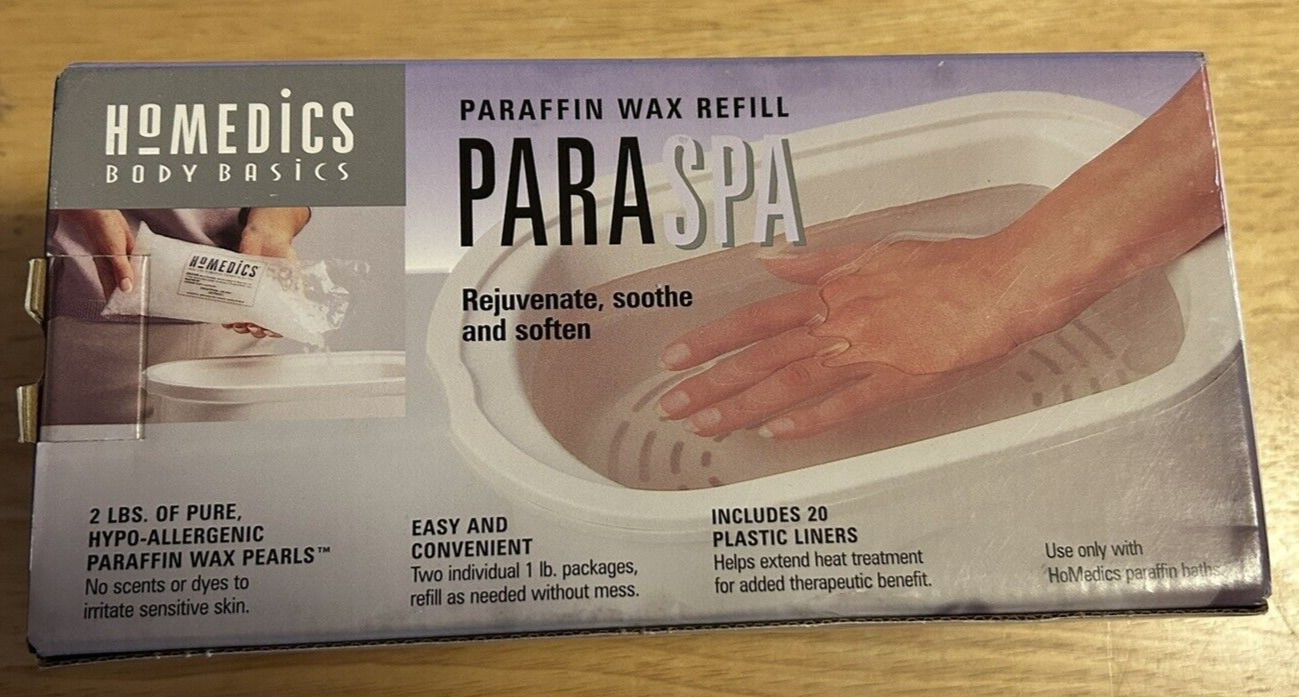 HoMedics ParaSpa Paraffin Wax Refill 2 Lbs Wax & 20 Liners
