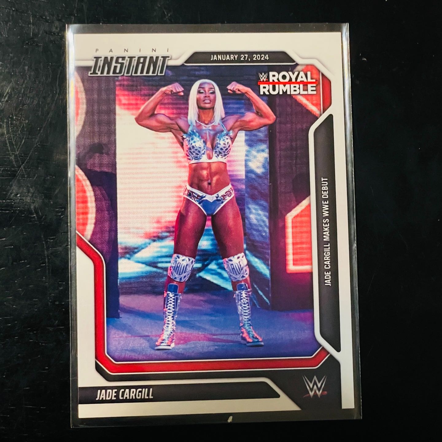Jade Cargill 1st WWE Wrestling Card Royal Rumble Debut Panini