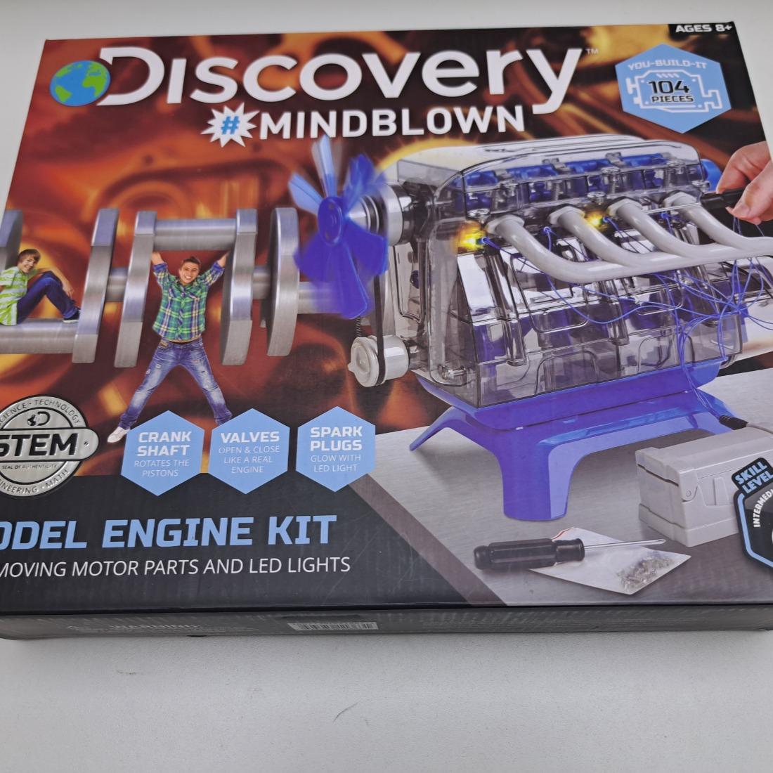 **NEW** Discovery Mindblown Model Engine Build Kit STEM Moving Parts