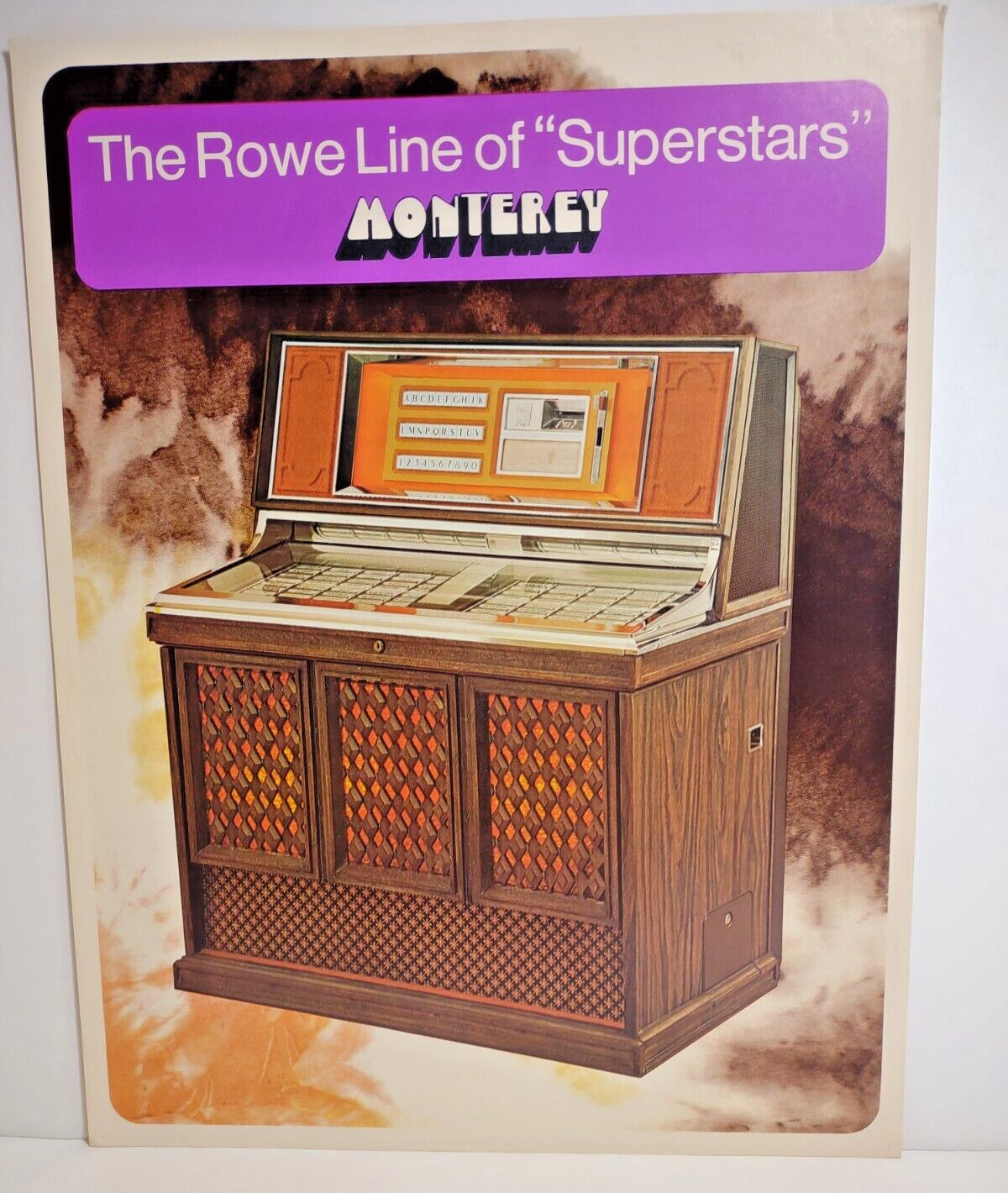 Jukebox Flyer MM-6 MONTEREY Jukebox Flyer Superstars Original 1972 Phonograph Music ...