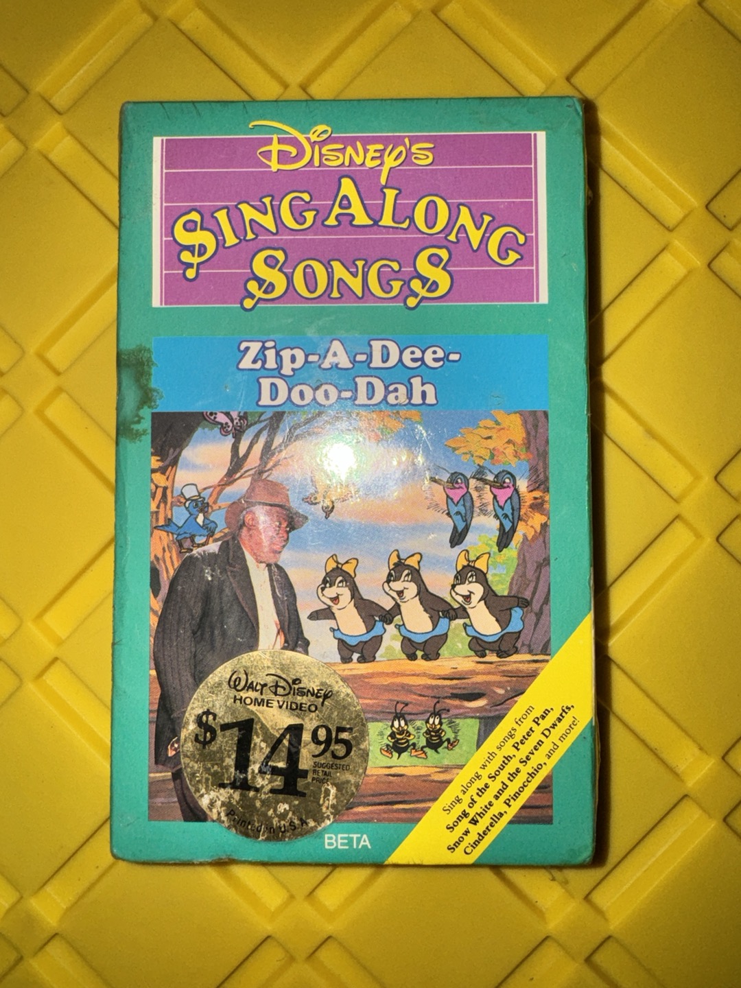 Betamax Disney's Sing Along Songs Zip-A-Dee-Doo-Dah from Song of