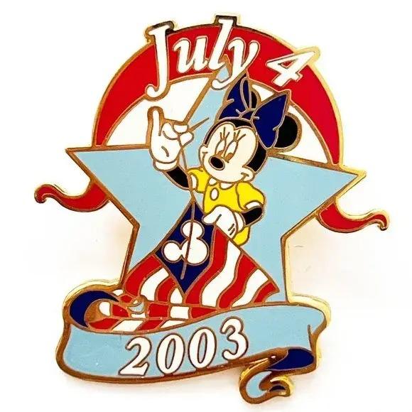 Disneyland Minnie Mouse 4th Of July 2003 Cast Member Holiday Series Pin disneyland-minnie-mouse-4th-of-july-2003-cast-member-holiday-series-pin