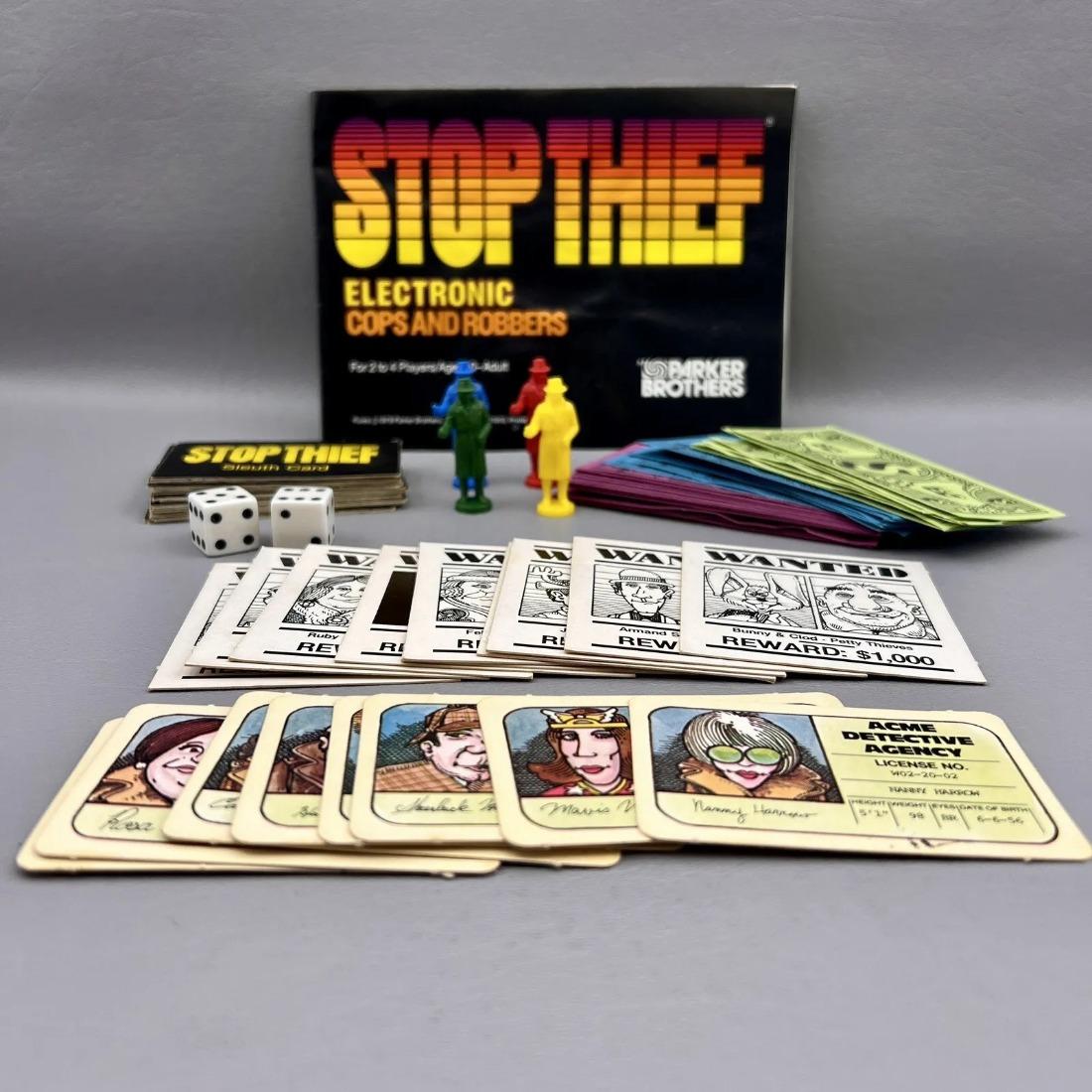 Stop Thief 1979 Parker Brothers Manual Wanted Posters & More