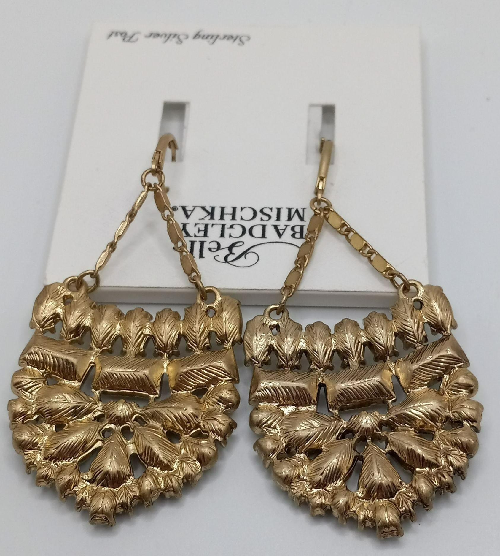 Belle Badgley Mischka Designer Rhinestone Statement Drop Pierced