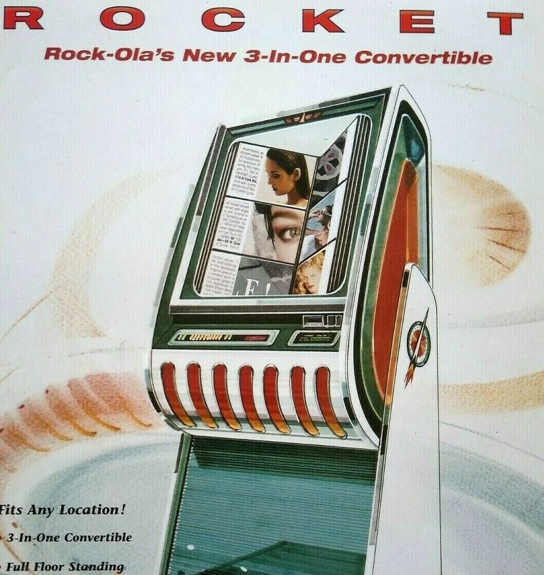 Jukebox Flyer Rock Ola 3 In One Jukebox Flyer Original Phonograph Music Art Print ...