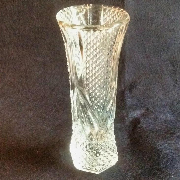 Vintage Crystal Bud Vase, Collectible Flower Vase, Home Decor, Floral