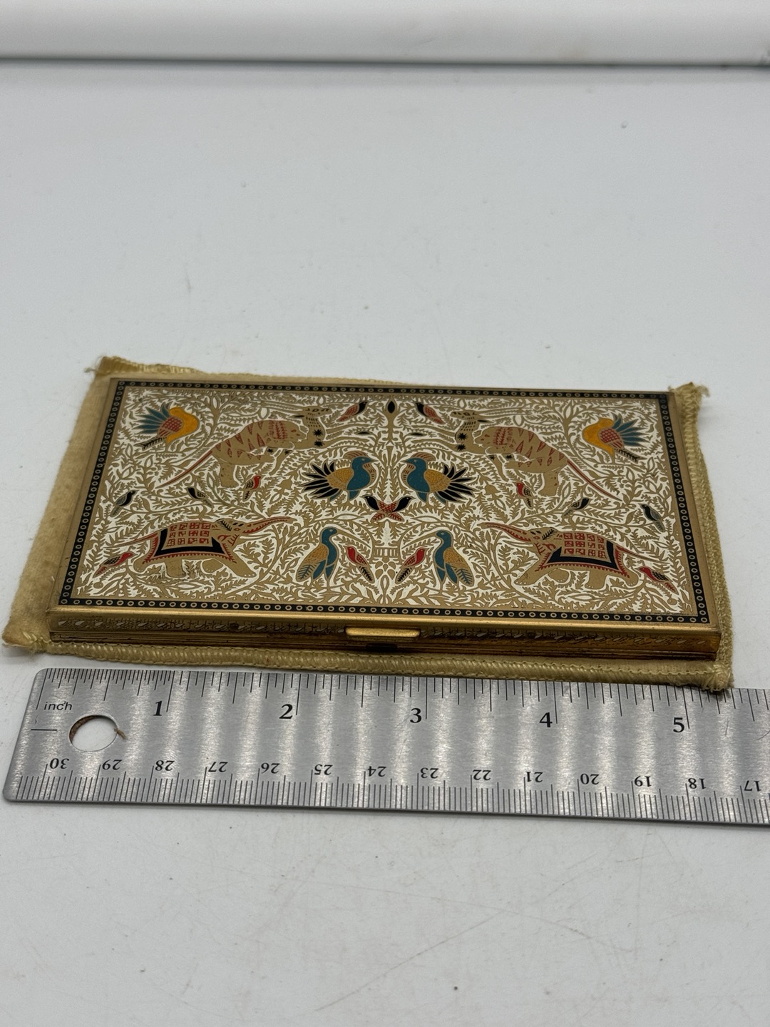 volupte usa cigarette case Vintage Volupte Cigarette Case Compact Animals Birds Elephants
