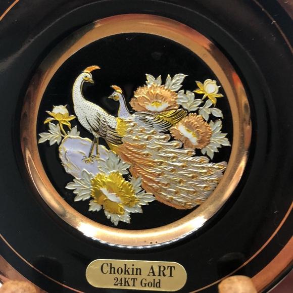 Vintage 24 KT Gold trim Japanese The Art of Chokin Gold & silver