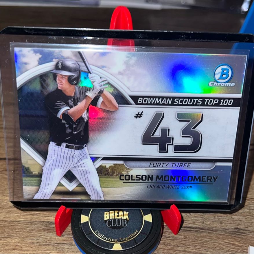 Colson Montgomery 2023 Bowman Chrome Scouts Top 100 Chicago White Sox
