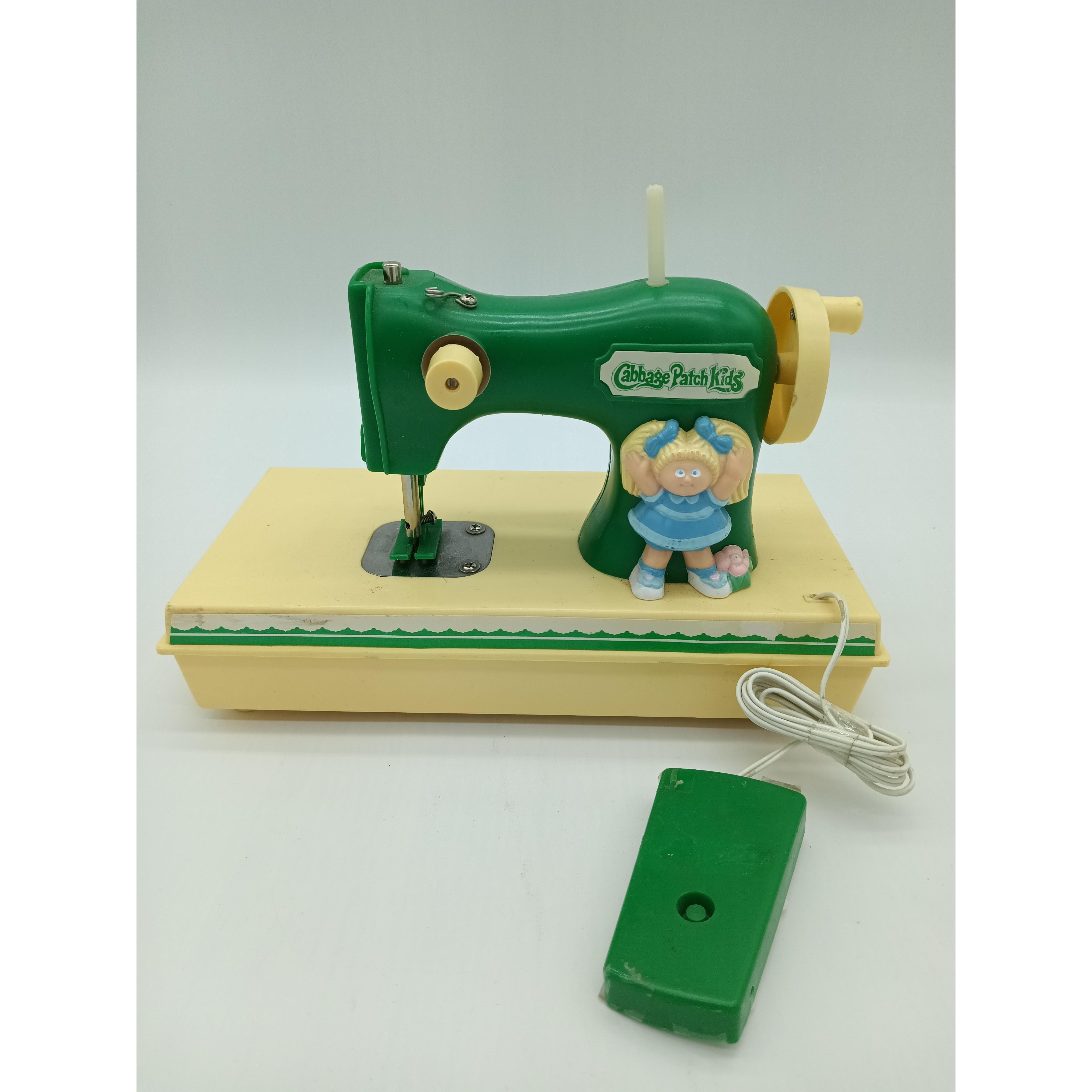 Cabbage Patch Kid Plastic Toy Sewing Machine With Pedal As Is